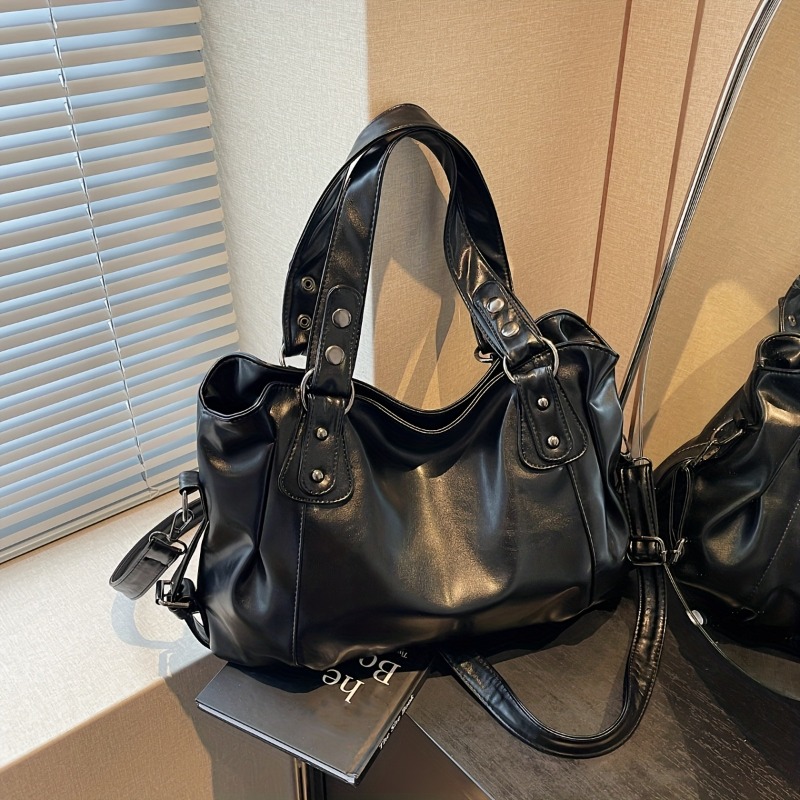 Luxury Bags Vip - Vintage lederen handtas met grote capaciteit