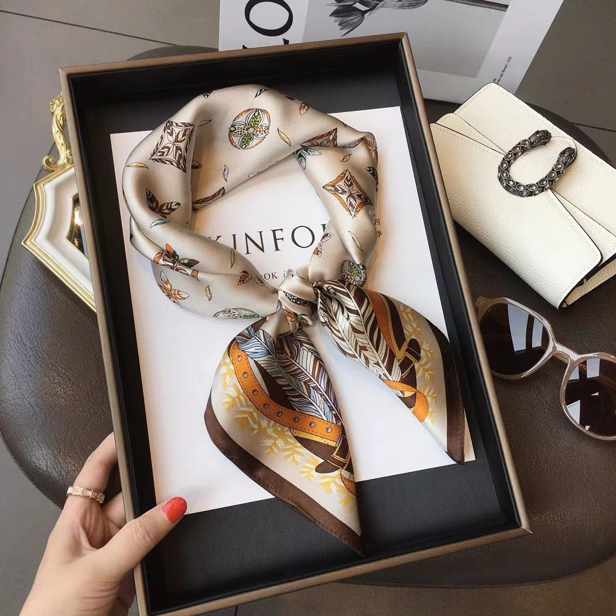Luxury Bags Expensive - Luxe Mode Print 70*70 Cm Zijden