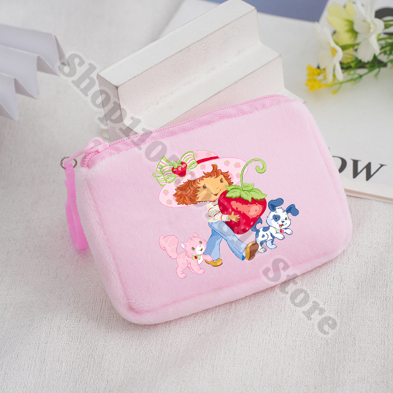 Accordion Wallet Zip - Kinderen Anime Pluche Portemonnee Aardbei Shortcake