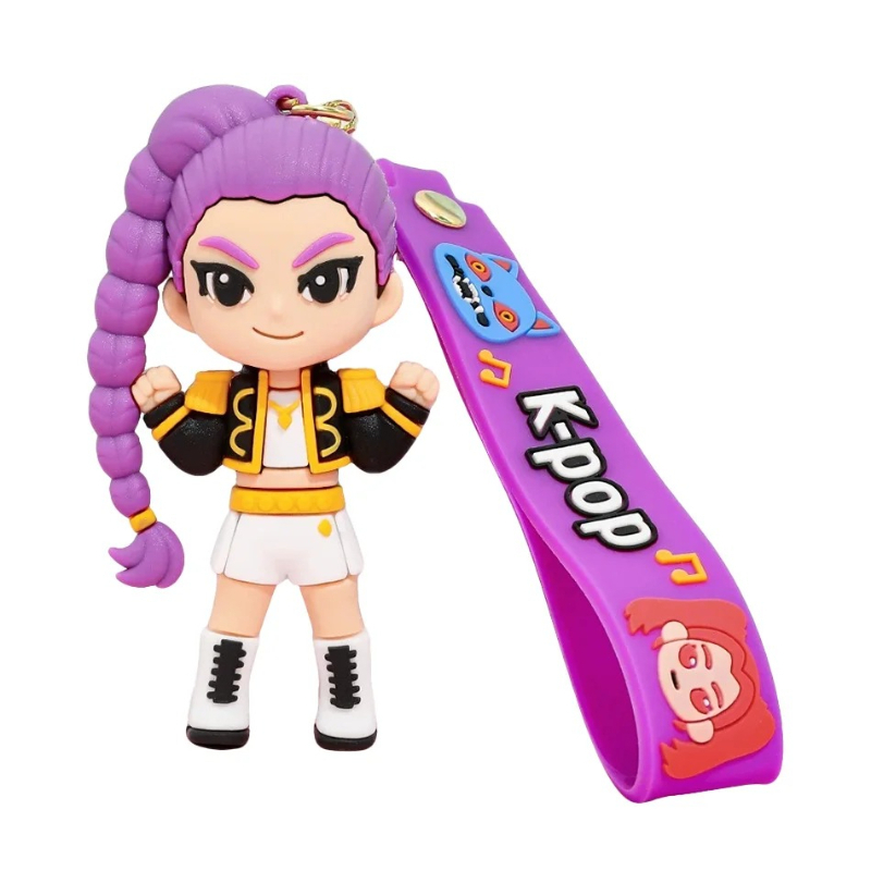 Accordion Wallet Zip - Schattig cartoon anime sleutelhanger hanger siliconen