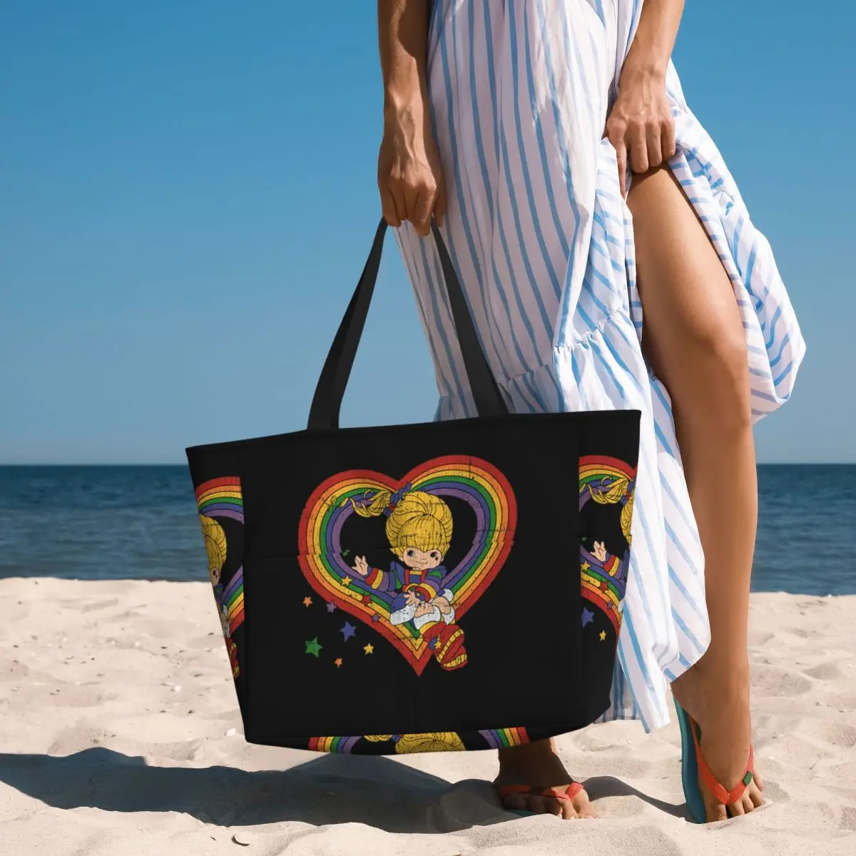 Luxury Yoga Bags - Rainbow Brite met Rainbow Heart strandtas