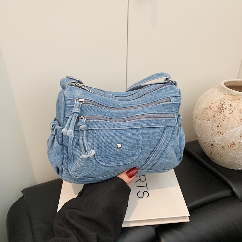 Streetstyle Retro Blauwe Denim - Luxury Bags Vip recensie en prijs