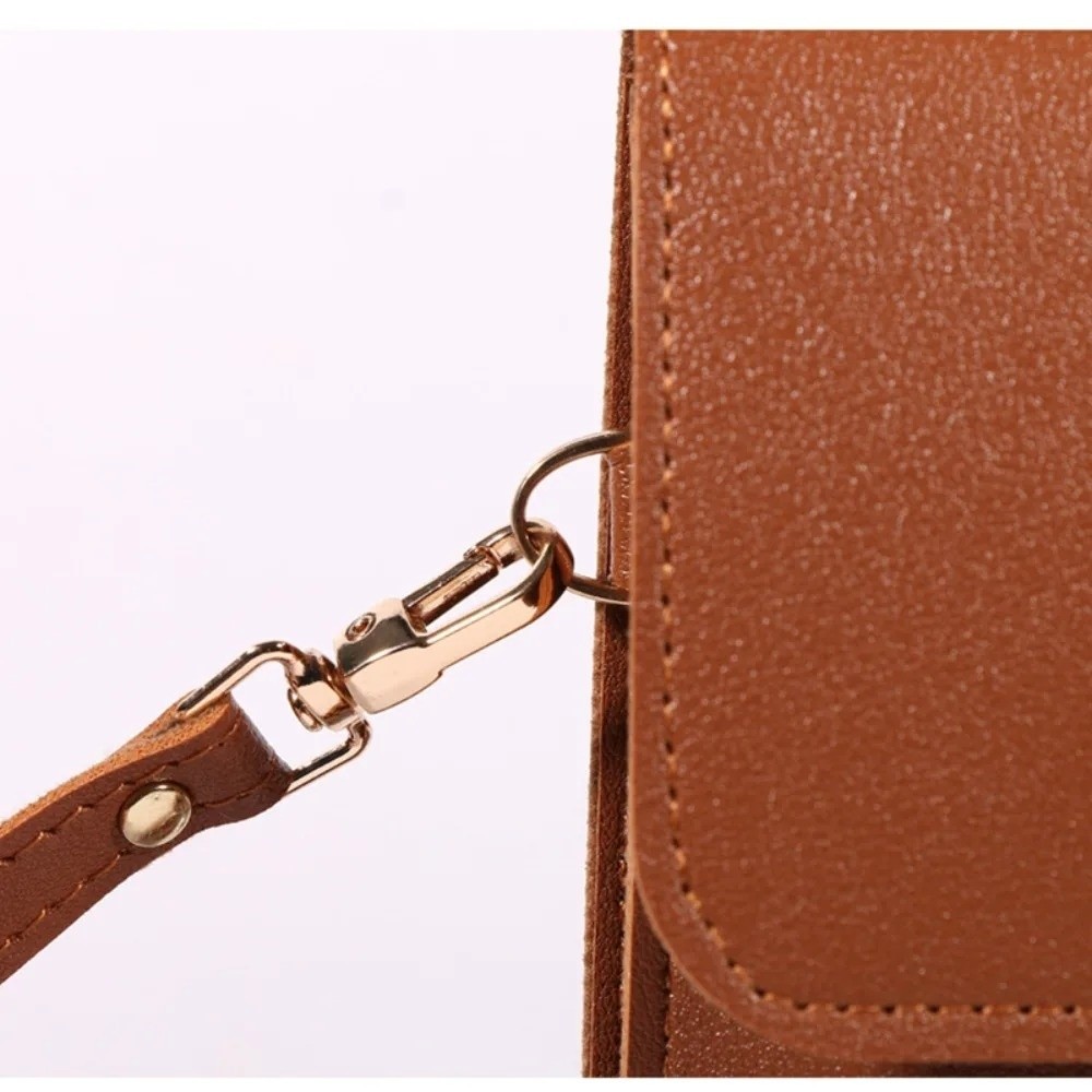 PU lederen telefoontas met tou - Accordion Wallet Zip recensie en prijs