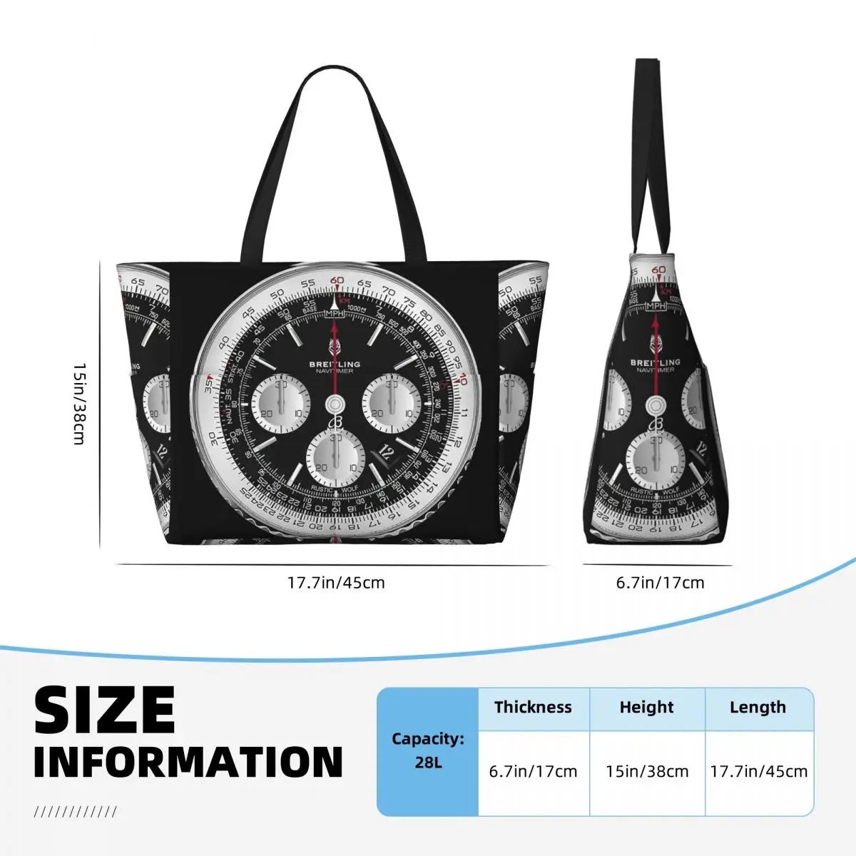 Zwarte luxe horlogevormige str - Luxury Yoga Bags recensie en prijs