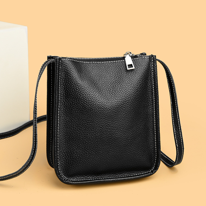 Echte leren dames schoudertas, - Accordion Wallet Zip recensie en prijs