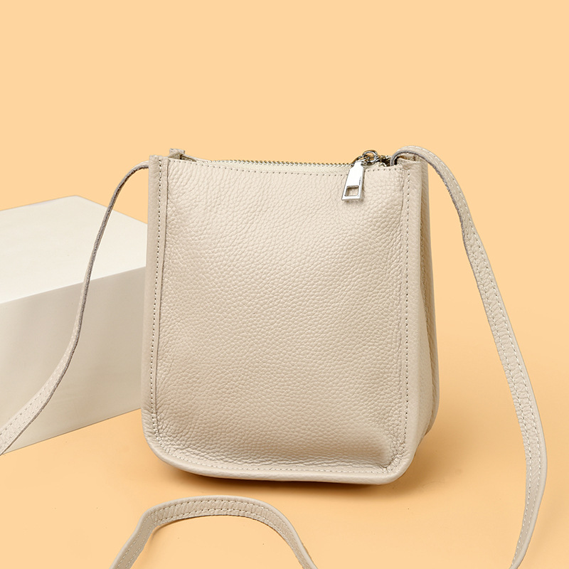 Echte leren dames schoudertas, - Accordion Wallet Zip recensie en prijs
