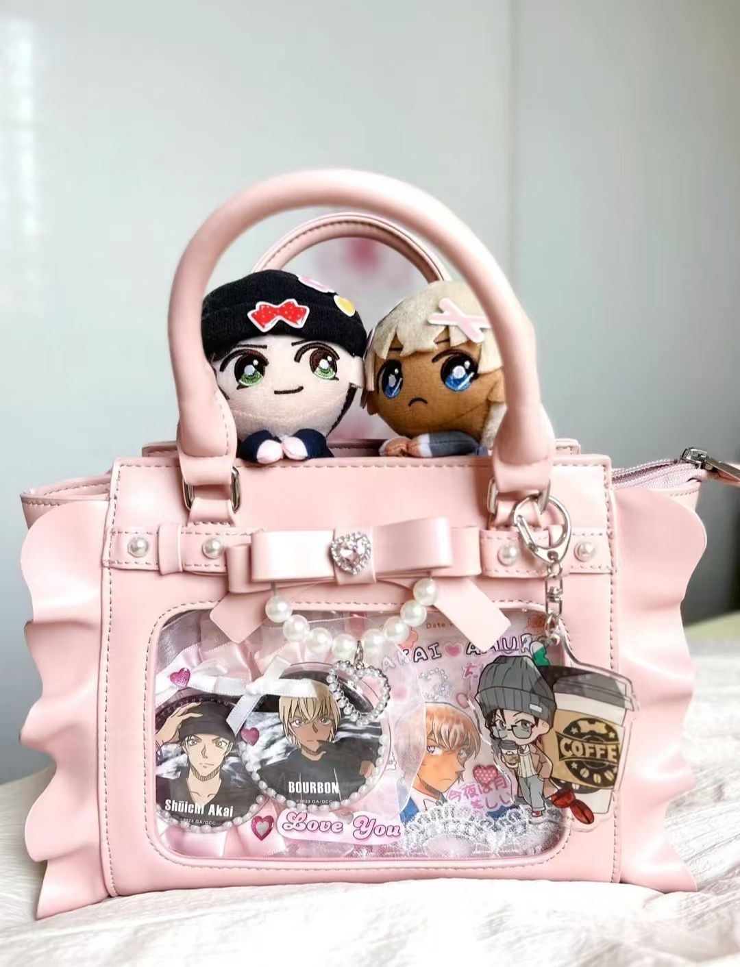 Harajuku Vierkante Roze Ita Ta - Accordion Wallet Zip recensie en prijs